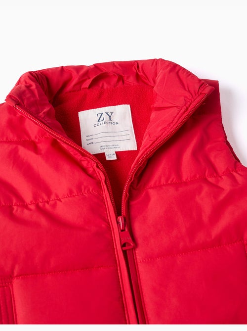 Gewatteerd vest met fleece voering en zijzakken - Kiabi