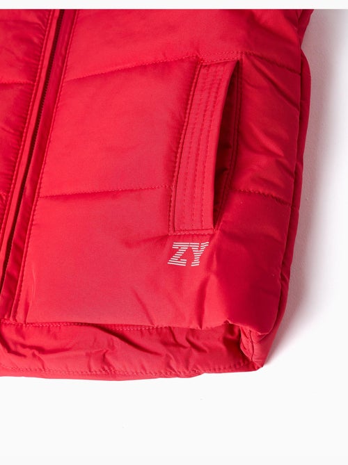 Gewatteerd vest met fleece voering en zijzakken - Kiabi