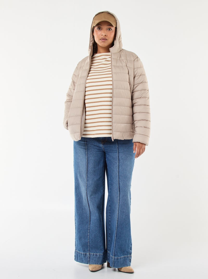 Gewatteerd, waterafstotend donsjack Biege - Kiabi
