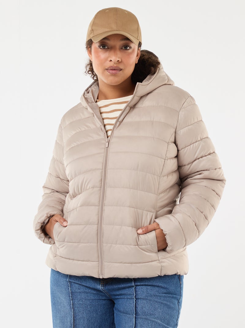 Gewatteerd, waterafstotend donsjack Biege - Kiabi