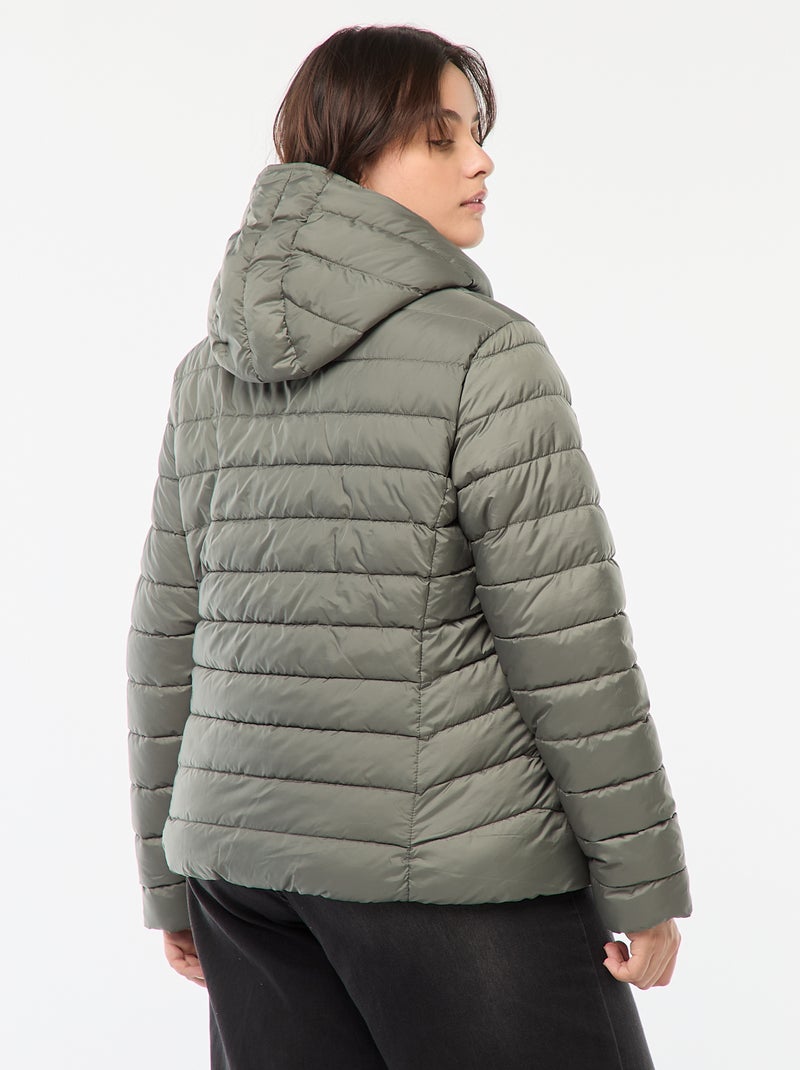 Gewatteerd, waterafstotend donsjack Groen - Kiabi