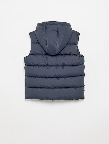 Gewatteerde bodywarmer met capuchon