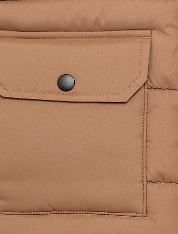 Gewatteerde bodywarmer met capuchon