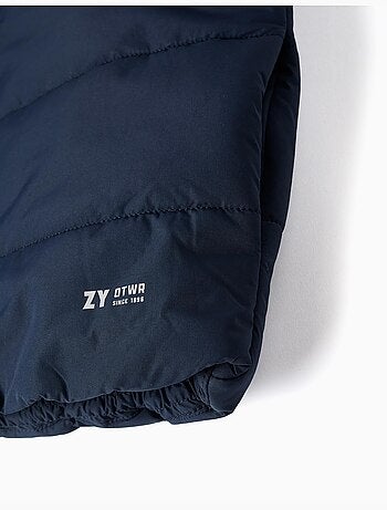 Gewatteerde bodywarmer met capuchon en ritssluiting