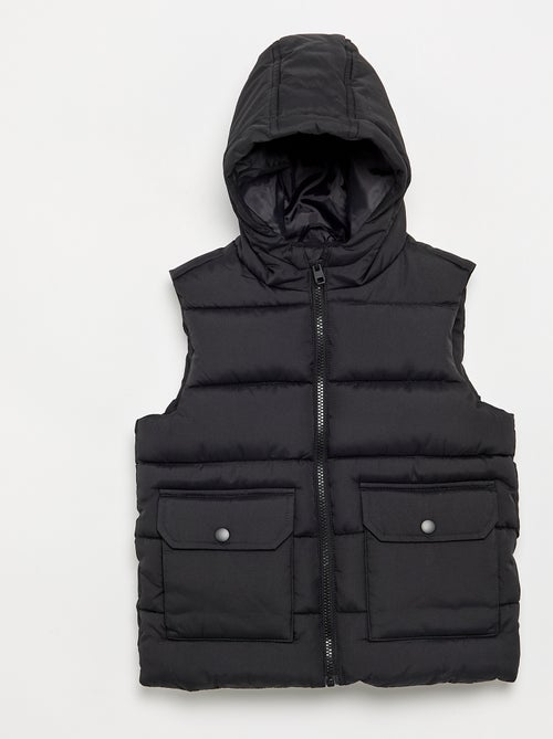 Gewatteerde bodywarmer met capuchon - Kiabi