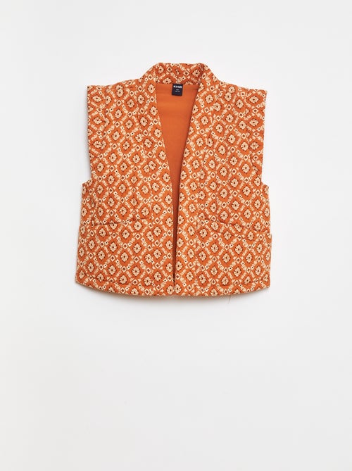 Gewatteerde bodywarmer met print - Kiabi