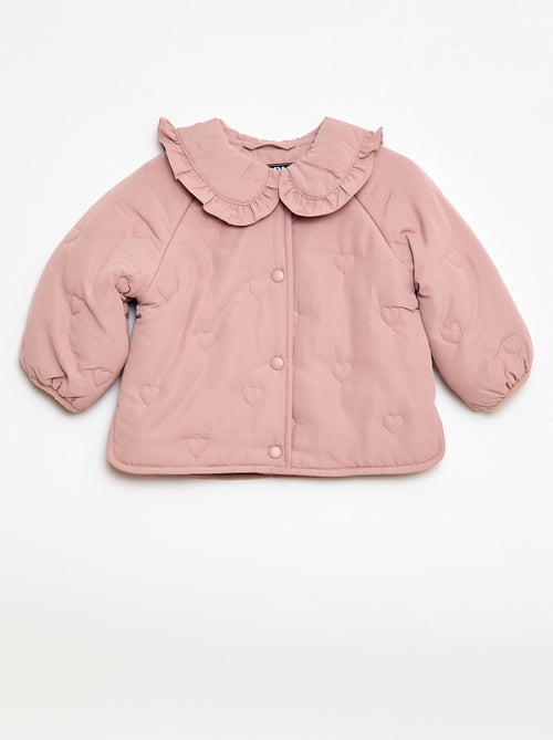 Gewatteerde donsjas met hartjes - Kiabi