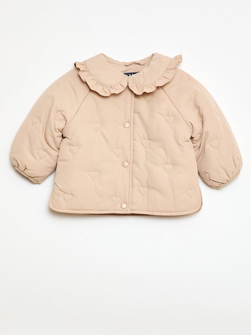 Gewatteerde donsjas met hartjes - Kiabi