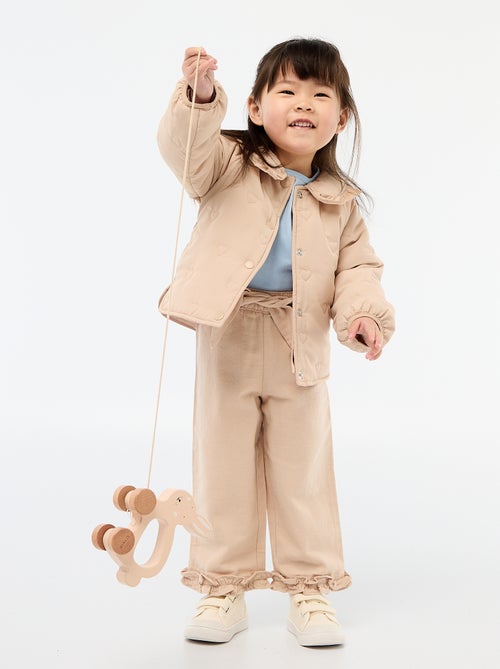 Gewatteerde donsjas met hartjes - Kiabi