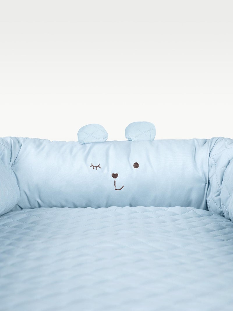Gewatteerde en waterafstotende bedverkleiner voor babybed - ROBA 'roba style' Hemelsblauw - Kiabi