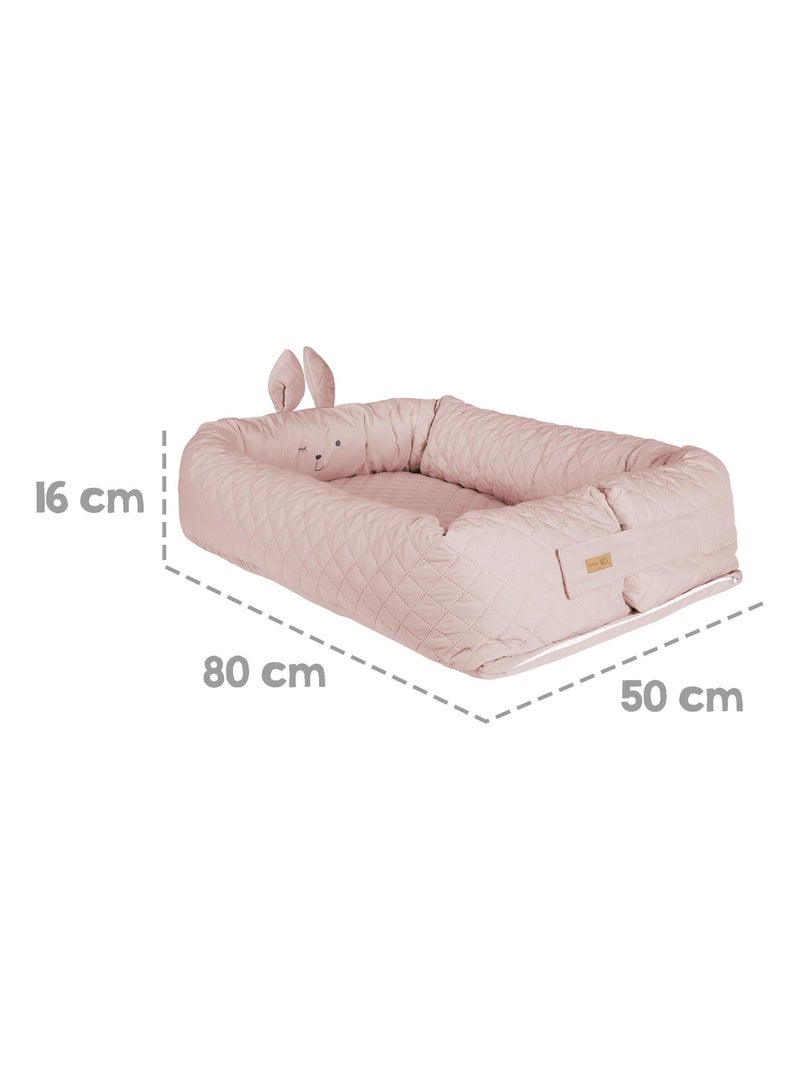 Gewatteerde en waterafstotende bedverkleiner voor babybed - ROBA 'roba style' Roze - Kiabi