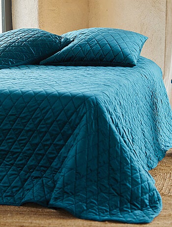 Gewatteerde fluwelen sprei en kussenslopen