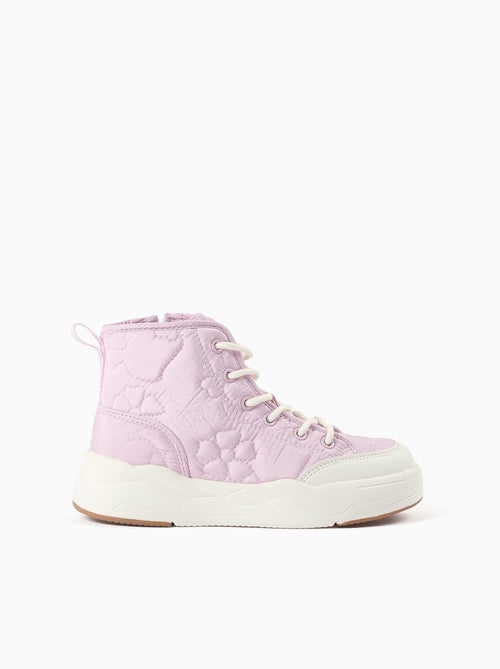 Gewatteerde hoge sneakers met bloemenborduurwerk - Kiabi Gewatteerde hoge sneakers met bloemenborduurwerk - Kiabi