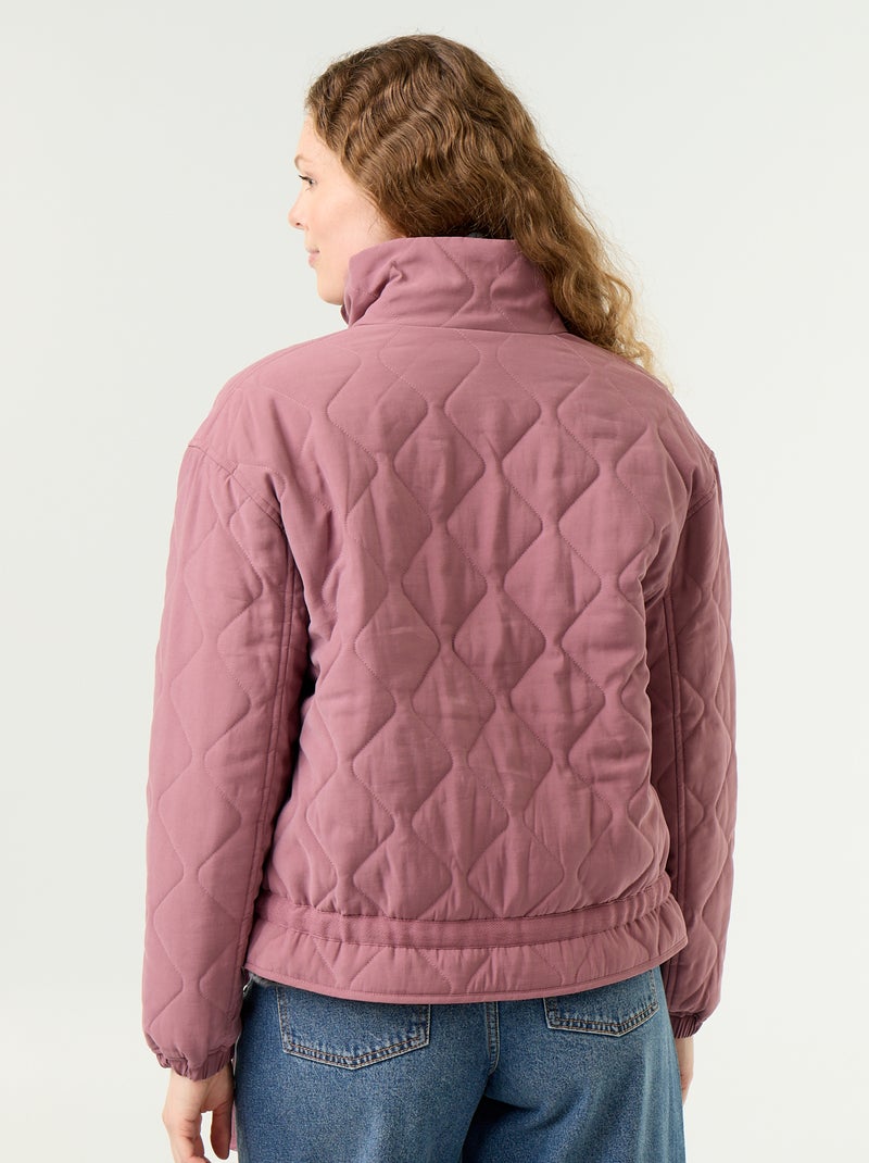 Gewatteerde jas met aantrekkoordjes in de taille Rose - Kiabi