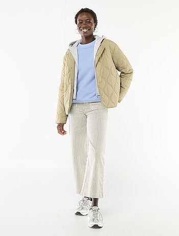 Gewatteerde jas met afneembaar borststuk