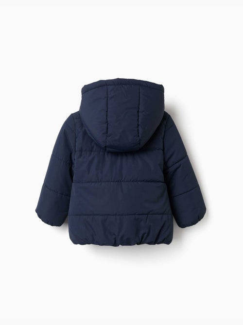 Gewatteerde jas met capuchon en voering van polarfleece - Kiabi