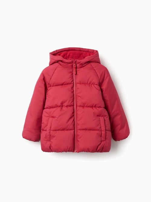 Gewatteerde jas met capuchon en voering van polarfleece - Kiabi
