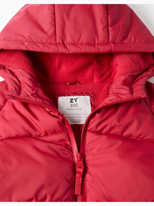 Gewatteerde jas met capuchon en voering van polarfleece - Kiabi