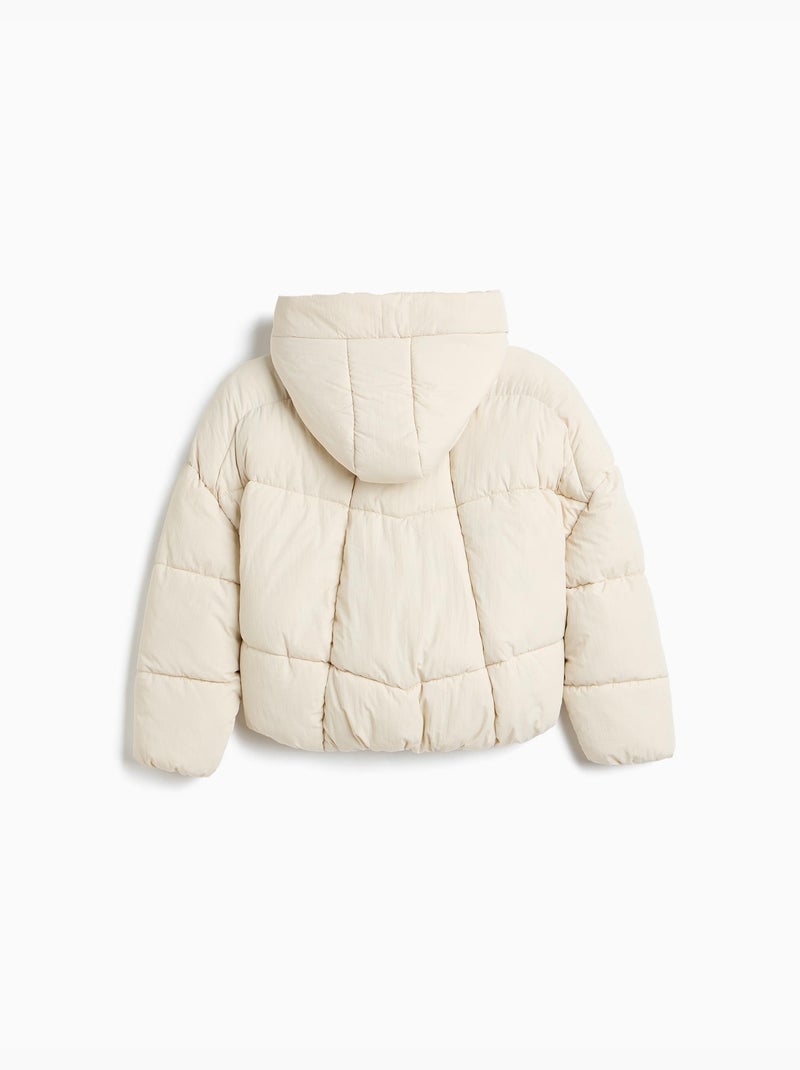 Gewatteerde jas met capuchon, mo fashion Grijs - Kiabi