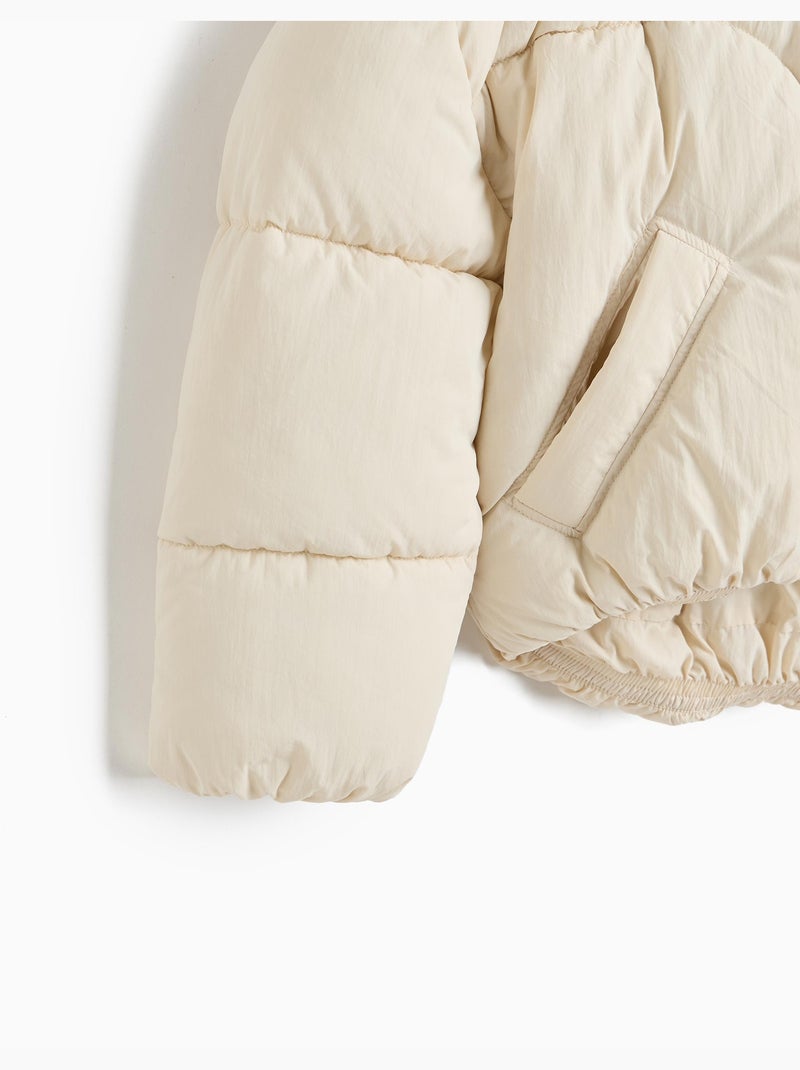 Gewatteerde jas met capuchon, mo fashion Grijs - Kiabi