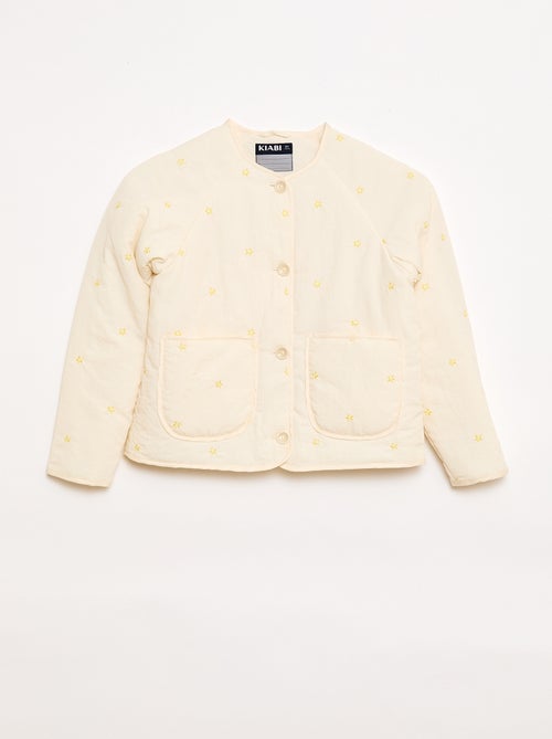 Gewatteerde jas met geborduurd motief - Kiabi