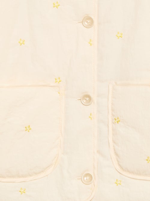 Gewatteerde jas met geborduurd motief - Kiabi