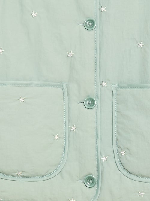 Gewatteerde jas met geborduurd motief - Kiabi