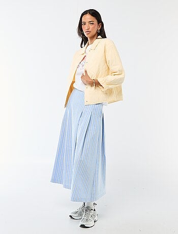 Gewatteerde jas met hemdkraag