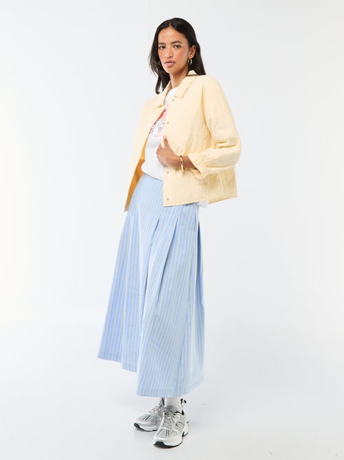 Gewatteerde jas met hemdkraag - Kiabi