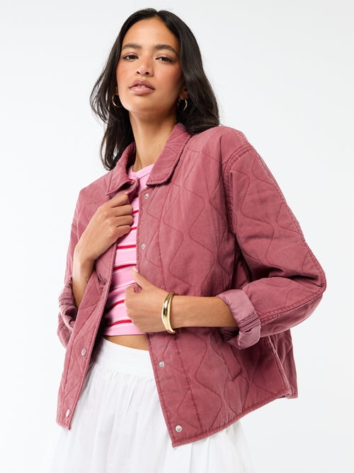 Gewatteerde jas met hemdkraag - Kiabi