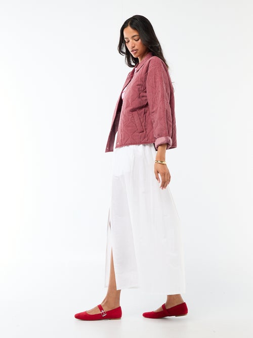 Gewatteerde jas met hemdkraag - Kiabi