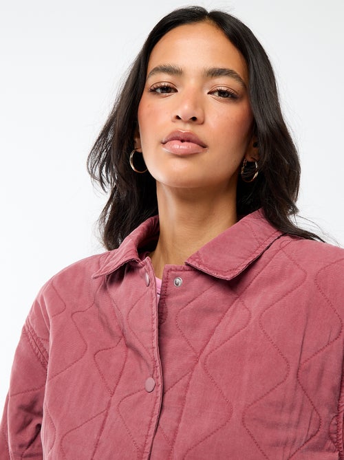 Gewatteerde jas met hemdkraag - Kiabi