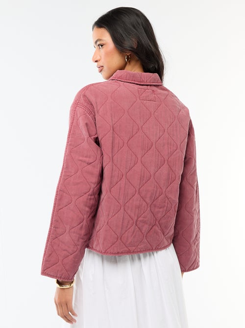 Gewatteerde jas met hemdkraag - Kiabi