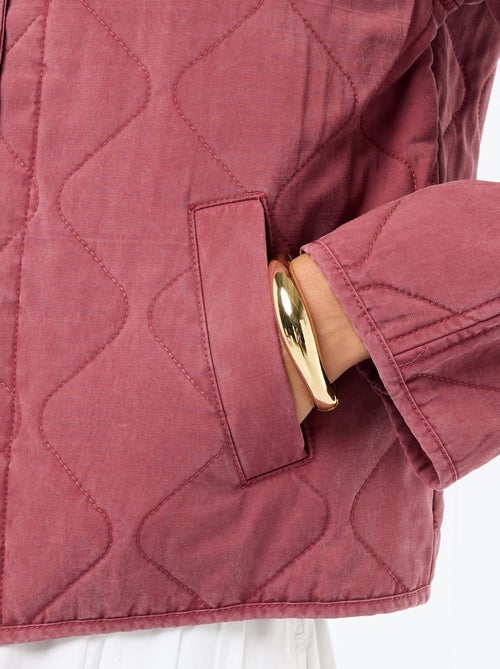 Gewatteerde jas met hemdkraag - Kiabi