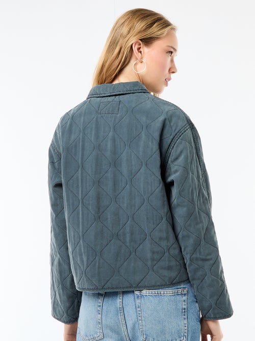 Gewatteerde jas met hemdkraag - Kiabi