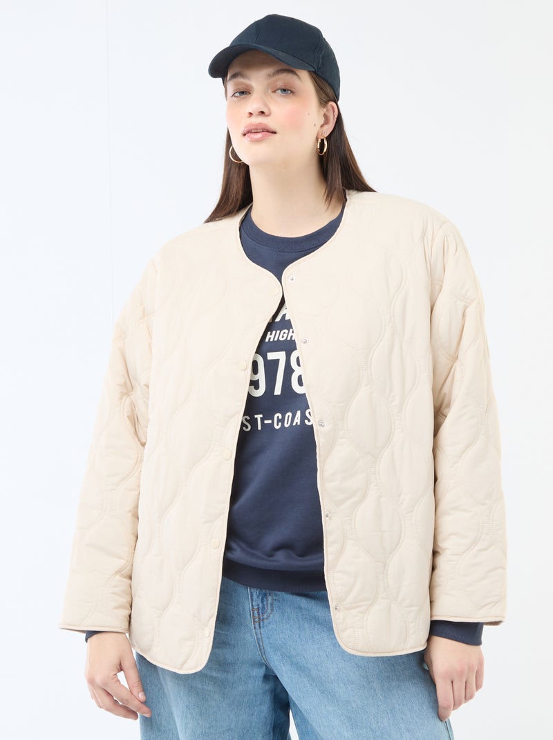 Gewatteerde jas met kap en uitneembaar fleece binnenstuk Biege - Kiabi