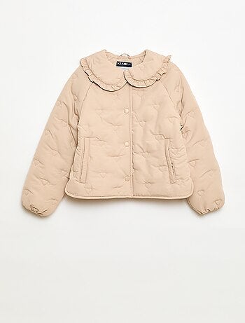 Gewatteerde jas met puntkraag