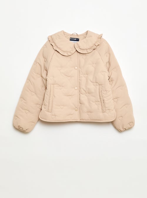 Gewatteerde jas met puntkraag - Kiabi