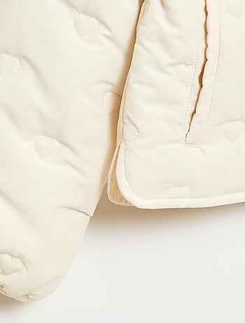 Gewatteerde jas met puntkraag