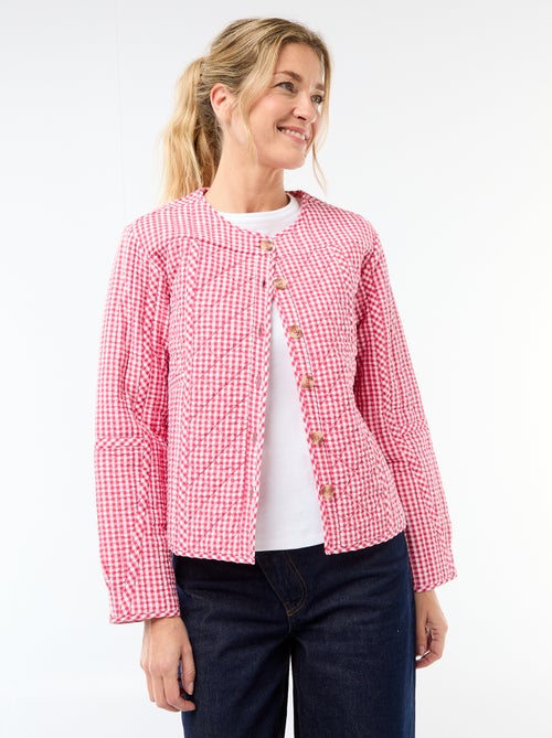 Gewatteerde jas met ruitjes - Kiabi