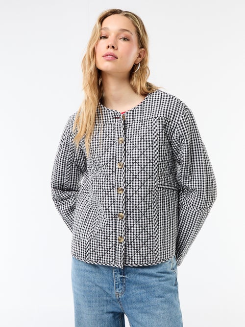 Gewatteerde jas met ruitjes - Kiabi