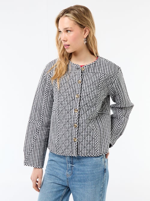 Gewatteerde jas met ruitjes - Kiabi