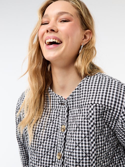 Gewatteerde jas met ruitjes - Kiabi