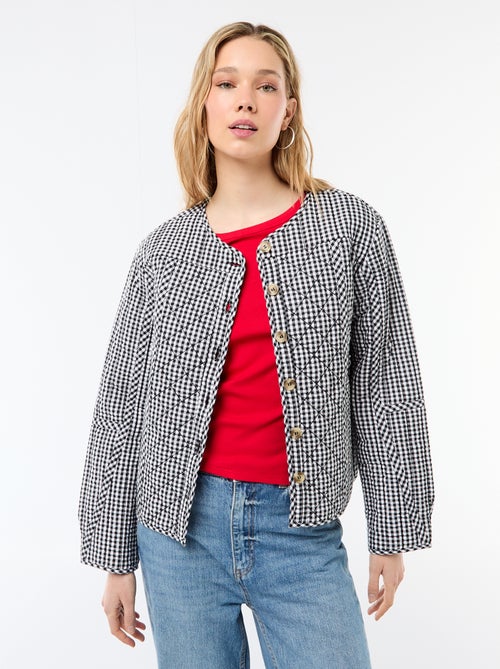 Gewatteerde jas met ruitjes - Kiabi