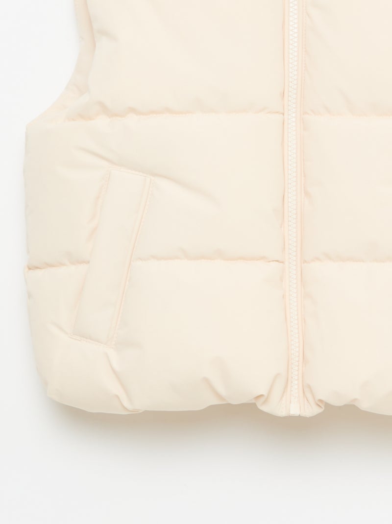 Gewatteerde mouwloze bodywarmer Biege - Kiabi
