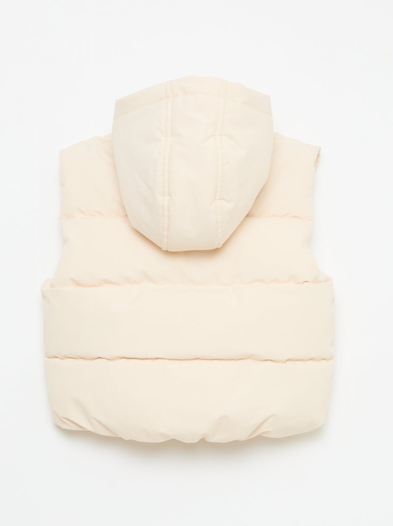 Gewatteerde mouwloze bodywarmer Biege - Kiabi