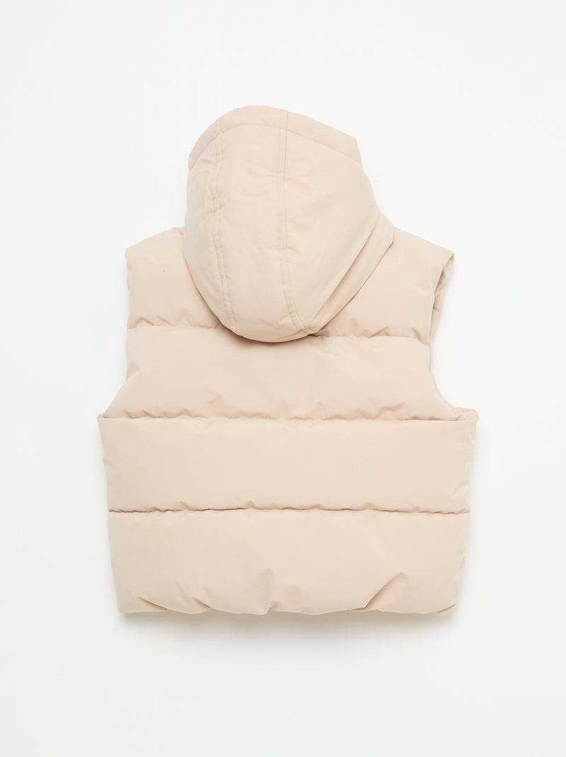 Gewatteerde mouwloze bodywarmer Biege - Kiabi