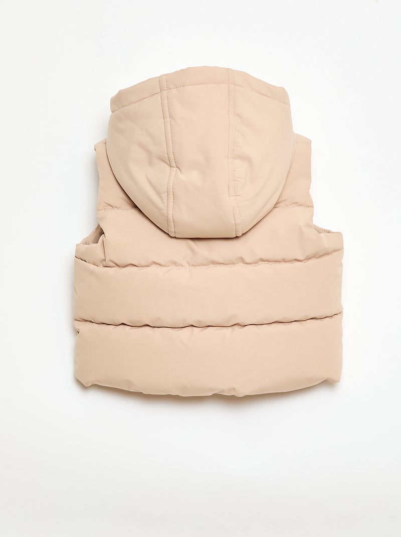 Gewatteerde mouwloze bodywarmer Biege - Kiabi