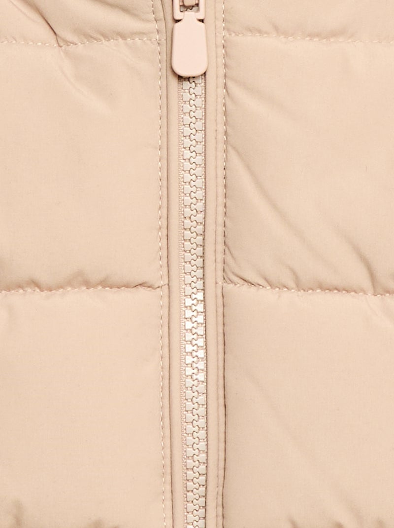 Gewatteerde mouwloze bodywarmer Biege - Kiabi