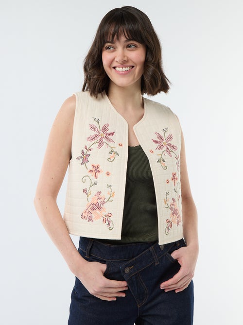 Gewatteerde mouwloze bodywarmer - Kiabi